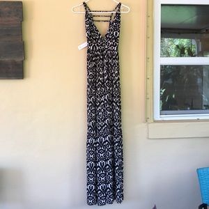 Never worn Black and White maxi dress